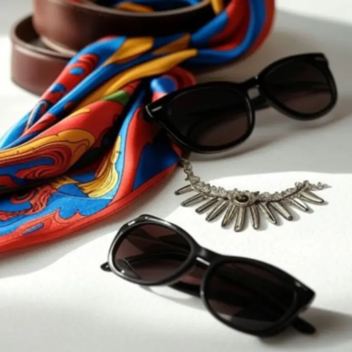 Kompozycja stylowych akcesoriów domowych na jasnym tle