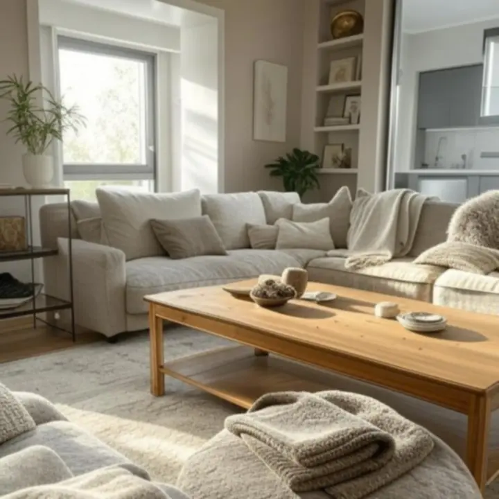 Estetyczny katalog produktów do wyposażenia domu w naturalnej, spokojnej kolorystyce.